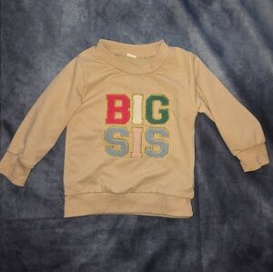Big Sis Sweatshirt with Colorful Letters